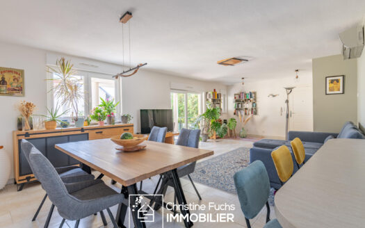 Niederhausbergen – Grand 3 pièces, terrasse, balcon, cave et garage