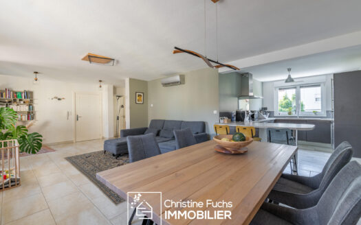 Niederhausbergen – Grand 3 pièces, terrasse, balcon, cave et garage