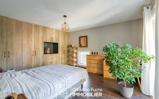 Niederhausbergen – Grand 3 pièces, terrasse, balcon, cave et garage