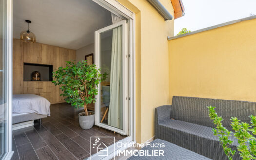Niederhausbergen – Grand 3 pièces, terrasse, balcon, cave et garage